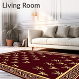 Woodland Antler Kaleidoscope Design with Festive Paisley Borders(Red)