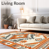 Artful Southwestern Area with Colorful Geometric Tribal(Orange)