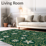 Elegant Winter Motif With Interlocking Starfish and Snowflakes(Green)