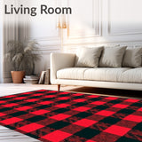 Vintage Hunting Flannel Gingham Porch Entrance(Red)