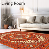 Rustic Autumn with Intricate Interlocking Floral Motifs(Orange)
