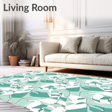 Hexagon Honeycomb Textured Velvety Pile(Green)