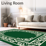 Artisan Lattice Featuring Intertwined Foliage Scrollwork (Green)