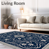 Arabesque Floral Vine Decorative Pathway Embellishment(Navy)