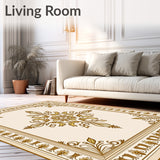 Artisan Damask Transitional Heirloom Sophisticated Floret Design(Beige)