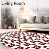 Winter Celebration Grid Tapestry(Red)