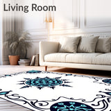 Rosette Craftwork With Symmetrical Vine (Black)