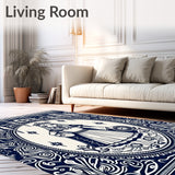 Enchanted Forest Dweller Doormat with Icicle(Blue)