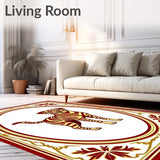 Quirky Pet Portrait Christmas with Glowing Border Accent Details(Maroon)