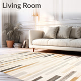 Artisan Crafted Linear Beige Area(Beige)