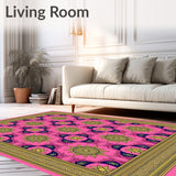 Tile Mosaic with Starburst Kaleidoscope Arrangement(Pink)