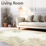Beachside Palm Leaf Area Rug(Beige)