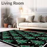 Xmas Tree Forest Enchanted Woodland Holiday Scene(Green)