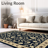 Tapestry Vine with Ornamental Leaf Arrangements Accent (Black) - ODIKA