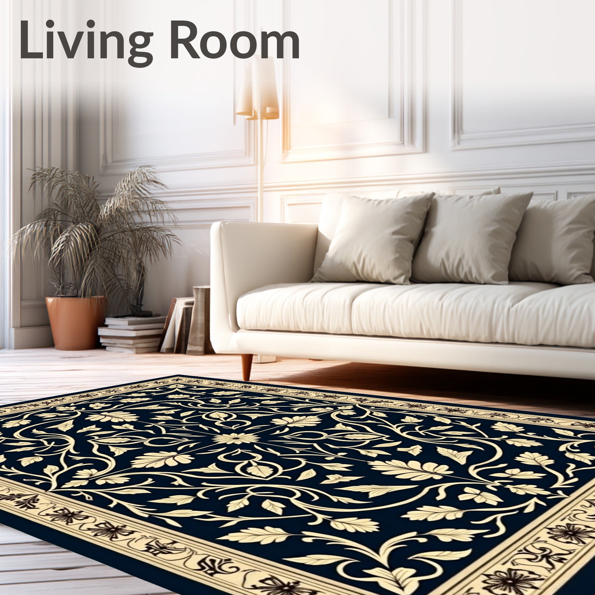 Tapestry Vine with Ornamental Leaf Arrangements Accent (Black) - ODIKA