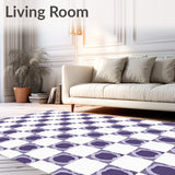 Vintage Bistro Windowpane Artisan Handwoven Retro Chessboard(White)