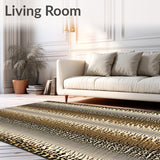 Elegant Animal Print Beige Brown Viscose Touch Design(Brown)