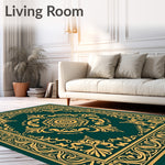 Forest Medallion Design with Symmetrical Flourishes (Green) - ODIKA