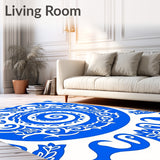 Magnificent Blossom Spiral Whimsical Fantasy Petal Cloud(Blue)