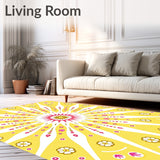 Whimsical Starburst Dream with Swirling Accents and Playful Motifs(Yellow)