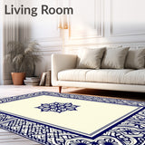 Mediterranean Mosaic Arabesque Kaleidoscope Trellis Web(Beige)