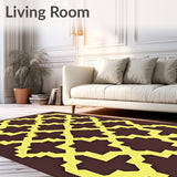 Lattice Interlocking Decorative Floor Covering(Brown)