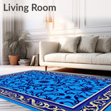 Timeless Heirloom Ornate Luxurious Grandeur Elegant Swirls(Blue)