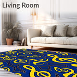 Harmonious Treble Clef Artistic Dance Floor Accent(Blue)