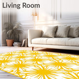 Sunburst Radiant Grid Lattice Frieze Mosaic(Yellow)