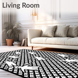 Haunted Herringbone Welcome with Spectral Design(Black)