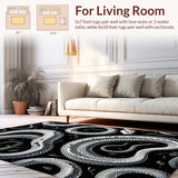 Striking Geometric Snake Illustration(Black)