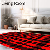 Merry Checkered Decorative Statement(Red)