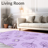 Lavender Bloom Floral Tapestry Collection Accent(Purple)