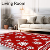 Nordic Celebration Frosty Embellished Welcome Surface(Red)