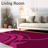 Contemporary Wave with Gradient Crimson Hues(Pink)