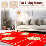 Kansas City KC Emblem Rug Bold Sports Themed Carpet(Red)