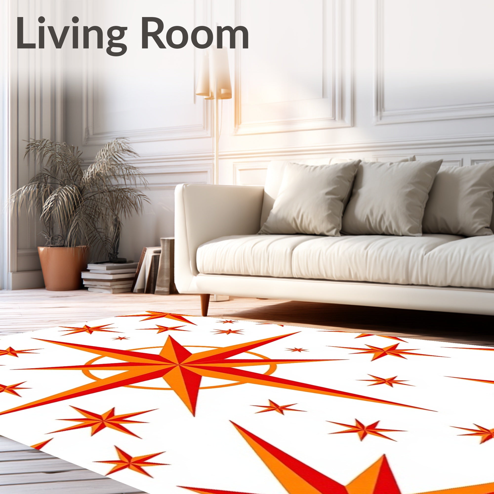 Vintage Compass Rose with Nautical Design (Red) - ODIKA