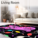 Quirky Sparkling Tabby Jester Yuletide Entertainment Throw(Pink)