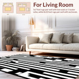 Chic Striped for Front Door and Patio(Black)