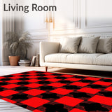 Highland Tartan Crisscross Decorative Welcome Accent(Red)