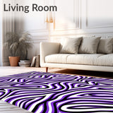 Elegant Swirl Abstract Modern Contemporary Artistic Luxury (Purple)