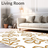 Interlocking Petal Motif with Botanical Scrollwork Design(Gold)