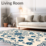 Timeless Artisan Crafted Symmetrical Floral Arabesque(Beige)