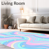 Starlit Ombre Wave with Iridescent Swirl Motifs (Pink)