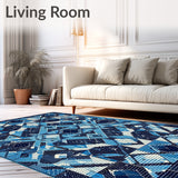 Geometric Spotted Playroom Area(Blue)