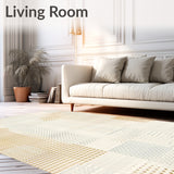 Contemporary Geometric Spotted in Cream and Sandy Tones(Beige)