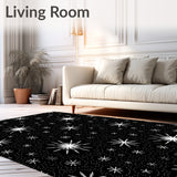 Holiday Burst Snowfall Design Christmas Floor(Black)