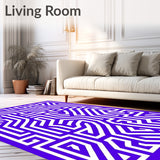 Retro Lattice Maze with Abstract Interlocking Motifs (Purple)