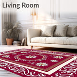 Yuletide Lace Interlocking Snow Blossom Motif(Red)