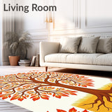 Elegant Tree of Life Motif with Intricate Interlocking Floral(Brown)